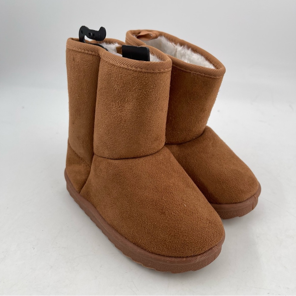NEW! Kidgets Unisex Kids Cognac Sherpa Lined Zippered Winter Boots - Size 7/8 - Picture 11 of 11